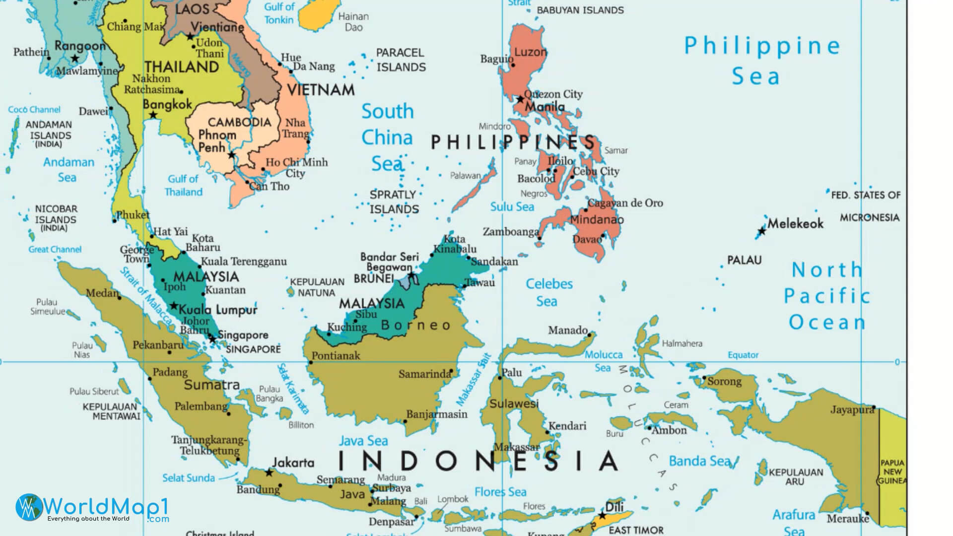 Map of South East Asia
